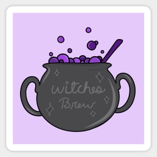 Witches Brew Cauldron Mug Doodle, made by EndlessEmporium Sticker